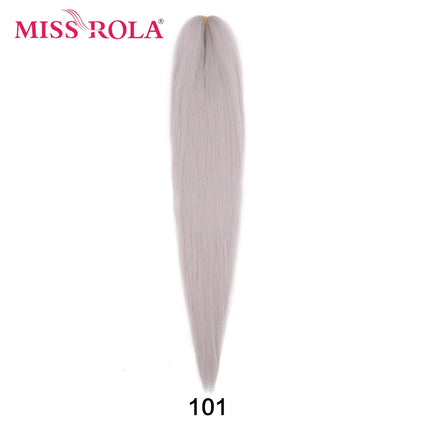 Miss Rola Synthetic 26 Inches 75g Kanekalon Hair Wholesale Bulk Braid Hair Extension Pre Stretched Pink Blonde Twist Jumbo Braid