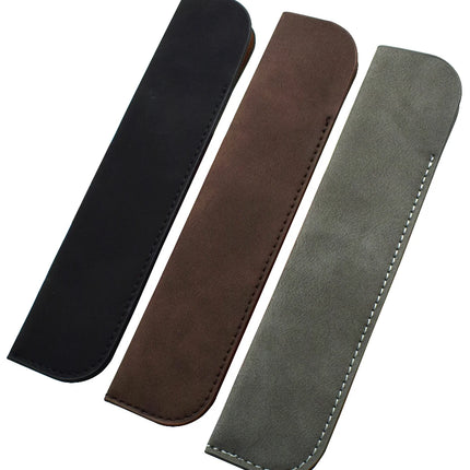 Soft Pencil Case Holder For One Pen PU Leather Pencilcase Writing Materials Stationery Storage Bag Office School Supplies Gift