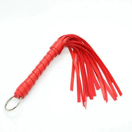 Candiway 31CM Handmade Premium PU Leather Braid Whip With Iron Ring Adult Queen Roleplay Game Erotic Sex Toys For Women Men 1pc