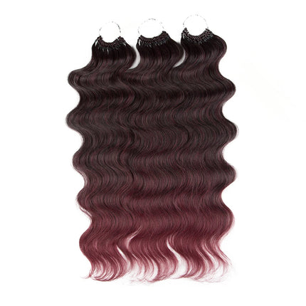 Magic Synthetic Hair Extensions 24inches 3PCS Body Wave Hair Bundles Ombre Blonde Color Tresses Fake Hair Accessories Cosplay