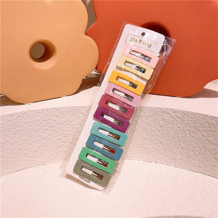10Pcs/Set Baby Girl Hair Clips Kid Cute Colorful Hairpins Water Droplets Bangs Barrette Headdress Children Hairs BB Clip Hairpin