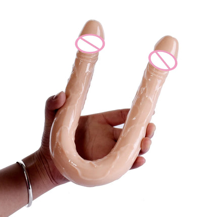 Double Head Dildo Long Jelly Realistic Dildo Double Ended Dildo Flexible Big Penis for Women Masturbator Sex Toys for Lesbian