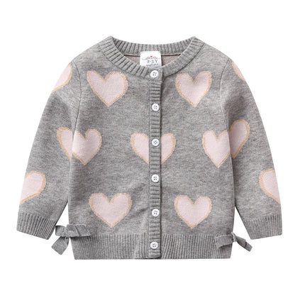 VIKITA Kids Autumn Knitted Cardigan Sweaters Girls Christmas Sweaters Kids Star Sequins Shiny Outwear Clothes Children Clothing