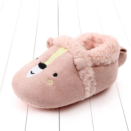 Super Keep Warm Infant Slippers Toddler Baby Shoes Baby Boy Girl Knit Crib Shoes Cute Cartoon Anti-slip Prewalker Baby Slippers