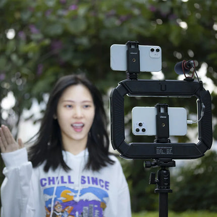 Ulanzi U-200 Ring Light Photography Led Video light BI-color Camera With phone clip cold shoe for Youtube Live Rig lamp
