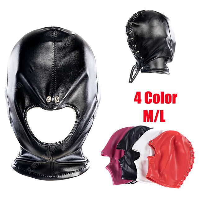 BDSM Bondage Arm Binder, Behind Back Straight Jacket, Leather Armbinder Restraint Slave Lockable Glove With SM Sex Game Party Mask