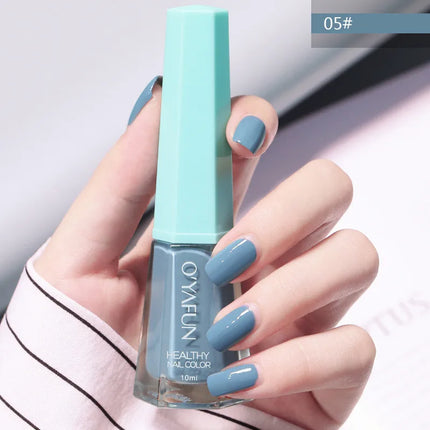 10Ml Solid Color Nail Polish Free Baking Long Lasting Waterproof Quick-Drying Non-Toxic Tasteless 40 Colors Sequins Nail Polish