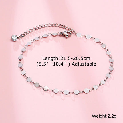 Rope Anklet, Stainless Steel Rope Ankle, Anklets Bracelets for Men Women, Adjustable Twisted Rope Bracelet Gift