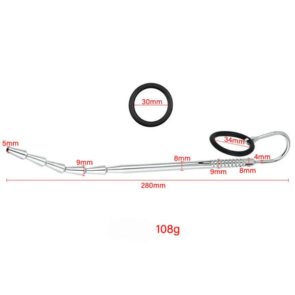 Penis Plug Male Urethral Dilator Metal Urethral Lock Catheter Sounding Chastity Bondage Adult Products Sex Toys for Men