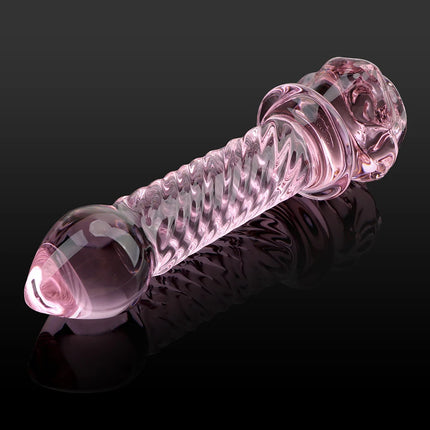 Sexy Rose Anal Beads Glass Butt Plug for Women Vaginal Dilator Dildos Female Masturbator Erotic Products Sex Toys Adults Men 18