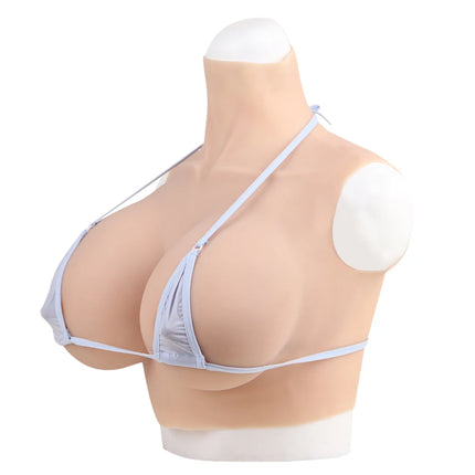 A-HCup Realistic Silicone Fake Chest Water Drop Breasts Form Cosplay Boobs for Drag Queen Sissy Crossdresser Transgender Shemale