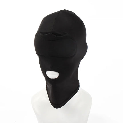 BDSM Fetish Mask Hood Adult Game Bondage Party Open Mouth Eye Elastic Head Mask Cosplay Slave Punish Headgear Mask Sex Toy