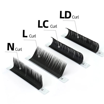 NAGARAKU Mix Eyelash Extension Makeup L LC N Curls Mix 7-15mm 16 Lines Synthetic Mink Individual Eyelashes High Quality Lashes