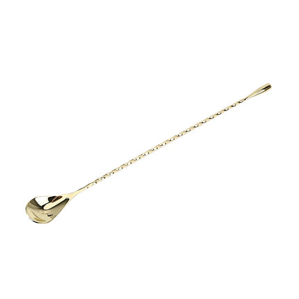 Stir Spoon Mixing Cocktail Spoon 30/40cm Stainless Steel Bartender Tools Bar Teadrop Spoon Bar Tool Spiral Pattern