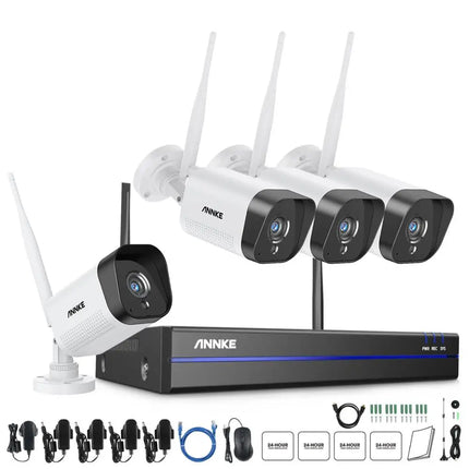 ANNKE WS300 WiFi Video Surveillance System 5MP NVR 3MP IP Cameras Audio Recording Security Cameras AI Detection CCTV Cameras Kit