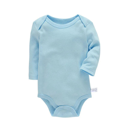 Lawadka 3-24M Cotton Bodysuit For Newborns Four Season Long Sleeve Infant Baby Girls Boys Clothes Jumpsuit Solid Baby's Rompers