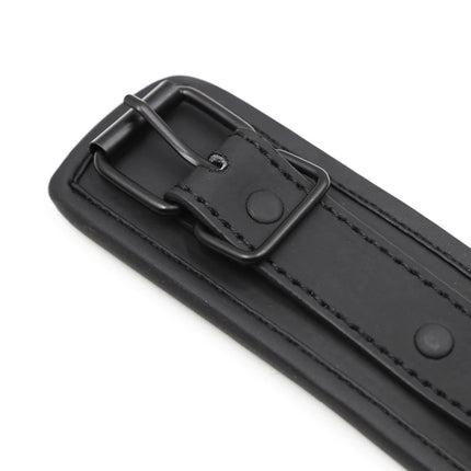 Thierry Sm Products Bondage Neck Collar with Metal Chain Leash BDSM Sex Toys Faux Leather Restraint Fetish Adult Sex Toys