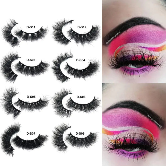 Fluffy Lashes 3D Mink Lashes 100% Cruelty Free Lashes Handmade Reusable Short Natural Eyelashes Makeup Eyelashes Mink