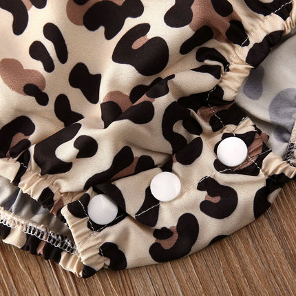 Ma&Baby 0-24M Summer Leopard Baby Girl Romper Newborn Infant Clothing Ruffles Jumpsuit Overalls Cute Costumes