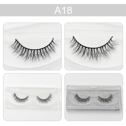 LEHUAMAO 3D Mink Eyelash Fluffy Cross Thick Natural Fake Eyelashes Lashes Dramatic Makeup Eye Lashes Handmade False Eyelash