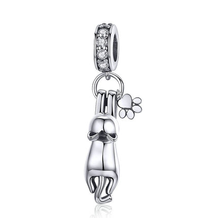 WOSTU Family Heart Charm High heels Mirror Makeup Pendant Bee Boy & Girl Charm Dreamcatcher Beads Jewelry Making Copper Zircon