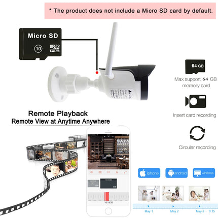JIENUO 5MP Wireless IP Camera 1080P Indoor Outdoor Waterproof Audio Cctv Security Surveillance IPCam Onvif HD WIfi Net Home Cam