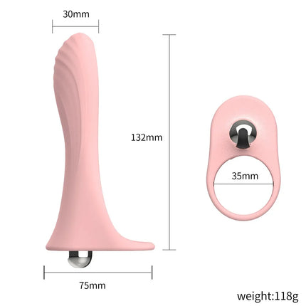 Double Penetration Realistic Dildo Silicone Vibrator Butt Plug Prostate Massager Adult Products For Couples - DILDO