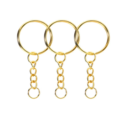 20/50Pcs Key Ring Key Chain Round Split Keyfob Keyrings with Jump Ring for DIY Keychain Pendants Jewelry Making Accessories