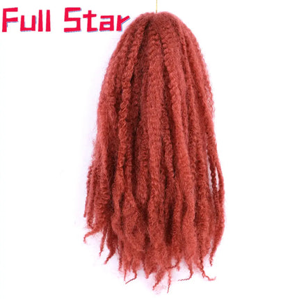 18inch Afro Kinky Curly Marley Braids Synthetic Crochet Braid Yaki Ombre Braiding Hair Extensions Bulk Black Brown Burgundy