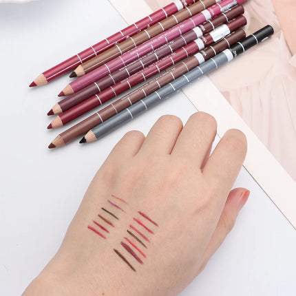 1PC Professional Wood Lip liner Pen Waterproof Lipstick Pencil Contour Matte Lady Charming Women's Makeup Long Lasting Cosmetic