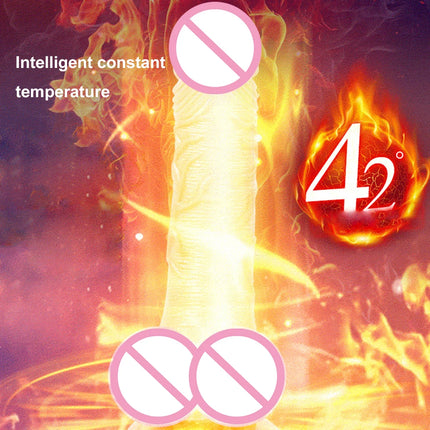 Realistic Dildo Vibrator 7 Speeds Telescopic Heating Vibrating Dildo G-spot Massage Female Masturbation Sex Toys For Women