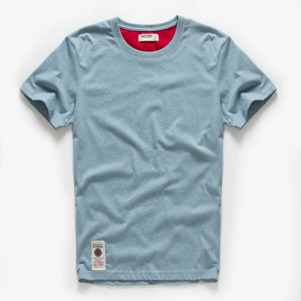 Men's Cotton Solid Color T-Shirt Men Casual O-Neck Basic T-Shirt Male High Quality Classic Tops
