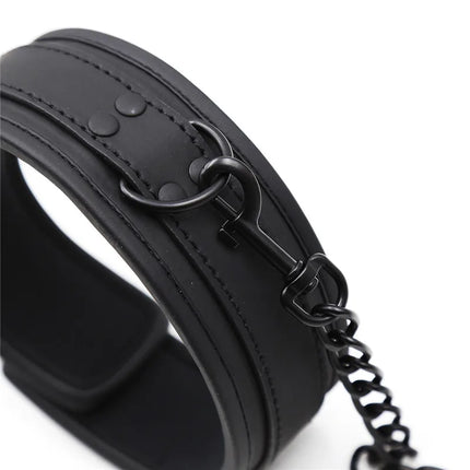 Sexy Adjustable Leather Handcuffs Collar Adult Toys Sex Games Bondage Restraints Exotic Accessories Sex Toys for Woman Couples