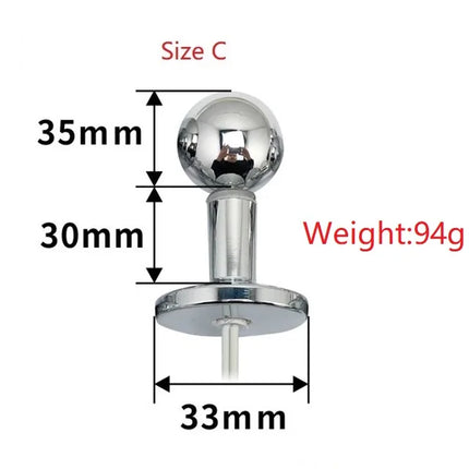 New Bi-polar electro shock Vaginal tight Huge Butt Plug Metal Anal beads Prostate Electrical Stimulation G spot medical Sex Toy