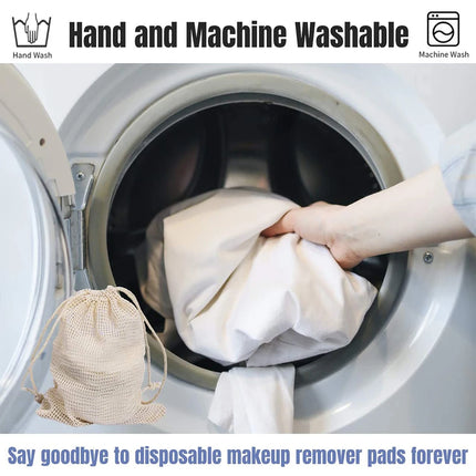 20PCS Reusable Makeup Remover Pads With Laundry Bag Reusable Cotton Pad Natural Konjac Facial Sponge For All Skin Types Washable