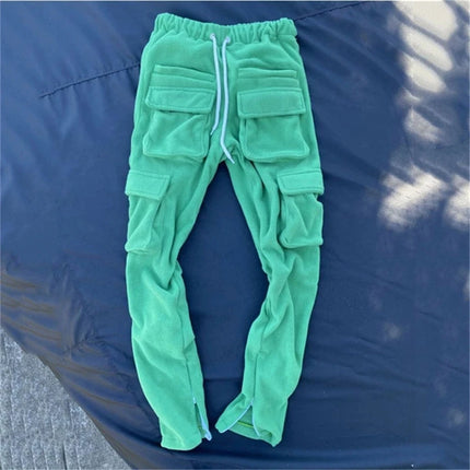 Fleece warm men pants for autumn winter streetwear Men's sweatpants Trousers Work Jogging Outdoor