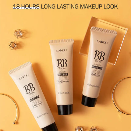 BB Cream Base Makeup Long Lasting Waterproof Brighten Skin Tone Cover Blemishes 30ml Concealer Foundation Liquid Face Makeup