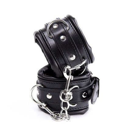 Sex Toys for Couples,Leather Padded Handcuffs,Harness Collar Bdsm,Slave Anklecuffs,Bondage Gear,Adult Games