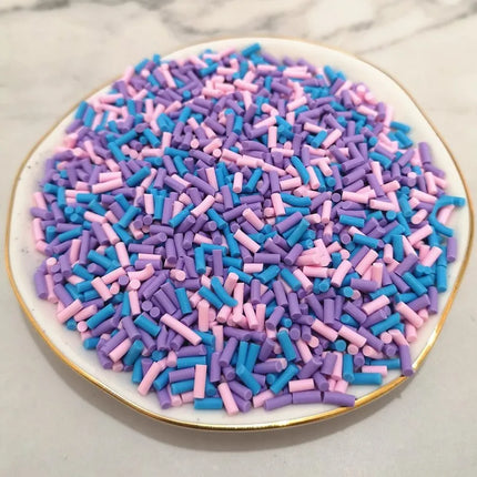 50g 5mm Noodles Mouse Shape Clay Colorful Sprinkles for Scrapbooking, Crafts Making, DIY Slime