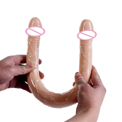Double Head Dildo Long Jelly Realistic Dildo Double Ended Dildo Flexible Big Penis for Women Masturbator Sex Toys for Lesbian