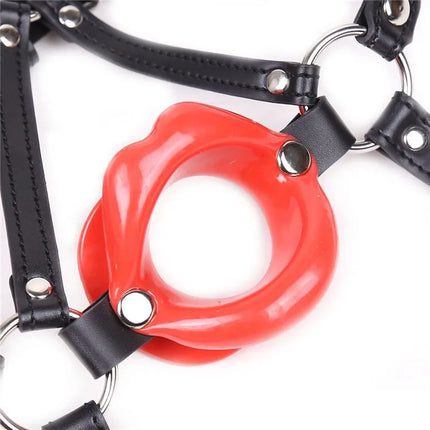 Female Blowjob Toy Sex Slave Rubber Lips O Ring Open Mouth Gag Oral Fetish Bdsm Bondage Restraints Erotic Sexual Toys Adult Game