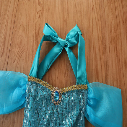 Newborn Baby Girls Rompers Princess Lovely Sequined Halter Jumpsuit Mesh Dress with Snaps Toddlers 0-24 Months Outwear