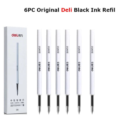 Deli Metal Gel Pen Rollerball Caneta ручка Ballpoint 0.5MM Signing Pens for Office Students Business Stationary Supplies
