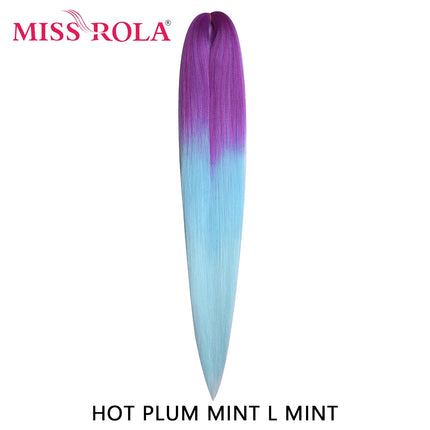 Miss Rola Synthetic 26 Inches 75g Kanekalon Hair Wholesale Bulk Braid Hair Extension Pre Stretched Pink Blonde Twist Jumbo Braid
