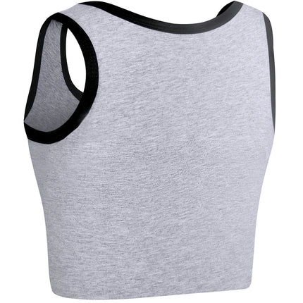 XUJI Women's Tomboy Trans Elastic Chest Binder Breathable Cotton Slim Fit Tank Top