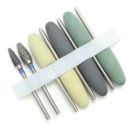 8Pcs Dental Resin Base Acrylic Polishing Burs Kit Drill Polisher Rotary Dentista Tool Dental Lab Instrument 2.35mm