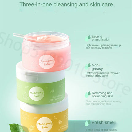 New Product Vegetable Oil Peach Makeup Remover Cleansing Ice Cream with A Gentle Texture and No Tightness Makeup Remover Balm