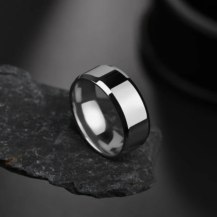 Letdiffery Simple Stainless Steel Couple Jewelry Smooth 1/2/4/6/8mm Women Men Finger Rings For Lovers Dropshipping Wholesale