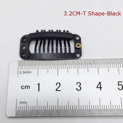50pcs 2.3cm-3.6cm Black Brown Color Wig Clips Snap Clip For Hair Extension Wig Weft Wig PP Hairpins Large Clips Styling Tools