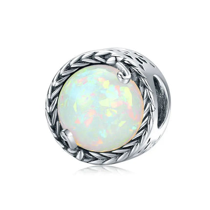 BAMOER Silver Charm Collection 925 Sterling Silver Dazzling CZ Beads fit Bracelets & Bangles Jewelry